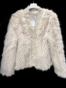 1.Faux Fur Lined Jacket-Beige