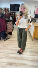 Load image into Gallery viewer, 1.                   Barrel Leg Magic Pants-Khaki
