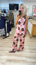 Load image into Gallery viewer, 1.             Satin Cowl Neck Camisole-Pink/Brown/White

