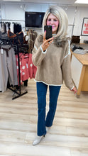 Load image into Gallery viewer, 1.    Blanket Stitch Chunky Jumper-Camel/White Stitch
