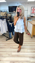Load image into Gallery viewer, 1.                        Tiered Ruffle Top-White
