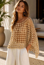 Load image into Gallery viewer, 1.                           Shimmer Flower Layering Top-Gold
