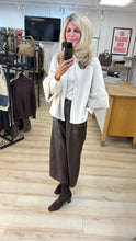 Load image into Gallery viewer, 1. Premium Chenille Fur Trim Swing Jacket-Ivory
