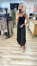 Load image into Gallery viewer, 1.                Shirred Waist Wrap Over Leg Trousers-Black/White
