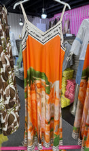 Load image into Gallery viewer, 1.         Landscape Print Amalfi Satin Maxi-Orange
