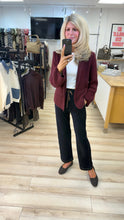 Load image into Gallery viewer, 1.Waffle Knit Jacket-Wine
