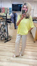 Load image into Gallery viewer, 1. Crochet Open Knit Jumper-Lemon
