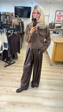 Load image into Gallery viewer, 1.  Wool Blend Zip Up Jacket-Chocolate
