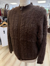 Load image into Gallery viewer, 1.                 Super Soft Eyelash Knit Cardigan-Chocolate
