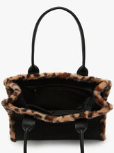 Load image into Gallery viewer, 1.    The Tote Bag-Black/Leopard Trim

