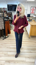 Load image into Gallery viewer, 1.         Batwing Ribbed Cardigan/Jumper-Berry
