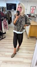 Load image into Gallery viewer, 1.    Leopard Lightweight Sweatshirt-Mocha

