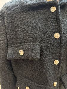 1.                   Boucle Gold Button Jacket-Black