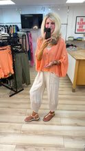 Load image into Gallery viewer, 1.                   Mesh Hem and Pocket Linen Trousers-Beige
