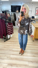Load image into Gallery viewer, 1.         Oriental Cheetah Blouse-Chocolate
