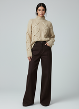 Load image into Gallery viewer, 1.   Cable Soft Knit Jumper-Beige
