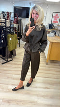 Load image into Gallery viewer, 1.              Tie Waist Top &amp; Trouser Co-ord-Chocolate
