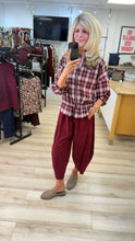 Load image into Gallery viewer, 1.             Check Bomber Jacket-Wine
