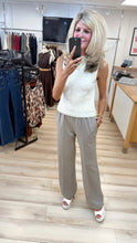 Load image into Gallery viewer, 1.               Wide Leg Front Seam Jogger-Mocha
