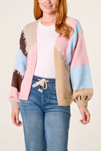 Load image into Gallery viewer, 1.     Colour Block Knit Cardigan
