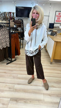 Load image into Gallery viewer, 1.            Leopard Back Hoodie-White
