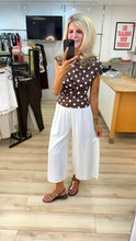 Load image into Gallery viewer, 1. Wide Leg Belted Culottes-White
