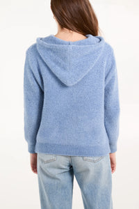 1.                 Super Soft Knit Hoodie-Blue