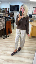 Load image into Gallery viewer, 1.                 Super Soft Eyelash Knit Cardigan-Chocolate
