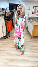 Load image into Gallery viewer, 1.                       Floral Wide Leg Jumpsuit-White/Multi
