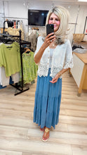 Load image into Gallery viewer, 1.           Tiered Maxi Skirt-Light Denim
