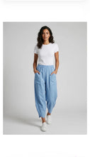 Load image into Gallery viewer, 1.                    Tulip Hem Pocket Trousers-Light Blue
