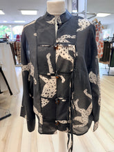 Load image into Gallery viewer, 1.         Oriental Cheetah Blouse-Charcoal
