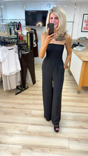 Load image into Gallery viewer, 1.Shirred Bodice Bandeau Jumpsuit-Black
