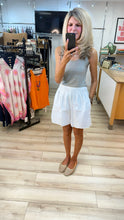 Load image into Gallery viewer, 1.  Broderie Anglaise Shirred Waist Shorts-White
