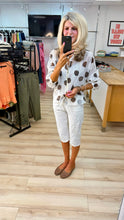 Load image into Gallery viewer, 1.                    Sheer Polka Relaxed Fit Bomber Jacket-White
