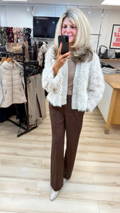 1.Faux Fur Lined Jacket-Beige