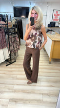 Load image into Gallery viewer, 1. Bubble Hem Floral Blouse-Latte/Multi
