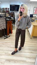 Load image into Gallery viewer, 1.                        Check Bomber Jacket-Brown/Navy/Evru check

