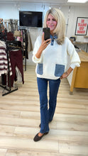 Load image into Gallery viewer, 1.               Denim Pocket Knit-Cream
