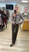 Load image into Gallery viewer, 1.             Animal Knit Cardigan-Chocolate/Latte
