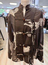 Load image into Gallery viewer, 1.         Oriental Cheetah Blouse-Chocolate
