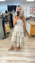 Load image into Gallery viewer, 1.                 Bandeau Tiered Dress-Beige
