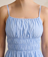 Load image into Gallery viewer, 1.    Ruched Strappy Dress-Blue
