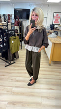Load image into Gallery viewer, 1.                Button Pocket Jogger-Chocolate
