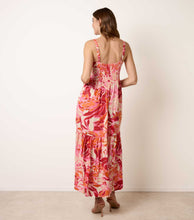 Load image into Gallery viewer, 1.          Floral Print Maxi Dress-Pink/Ecru
