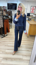 Load image into Gallery viewer, 1.    Cable Knit Collar &amp; Cuff Soft Knit Cardigan-Navy
