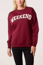 Load image into Gallery viewer, 1.  WEEKEND Sweatshirt-Wine
