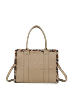 Load image into Gallery viewer, 1.    The Tote Bag-Beige/Leopard Trim
