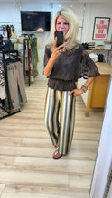 Load image into Gallery viewer, 1.                        Lace Batwing Top-Chocolate
