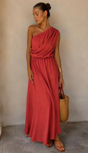 Load image into Gallery viewer, 1.                   One Shoulder Maxi Dress-Terracotta
